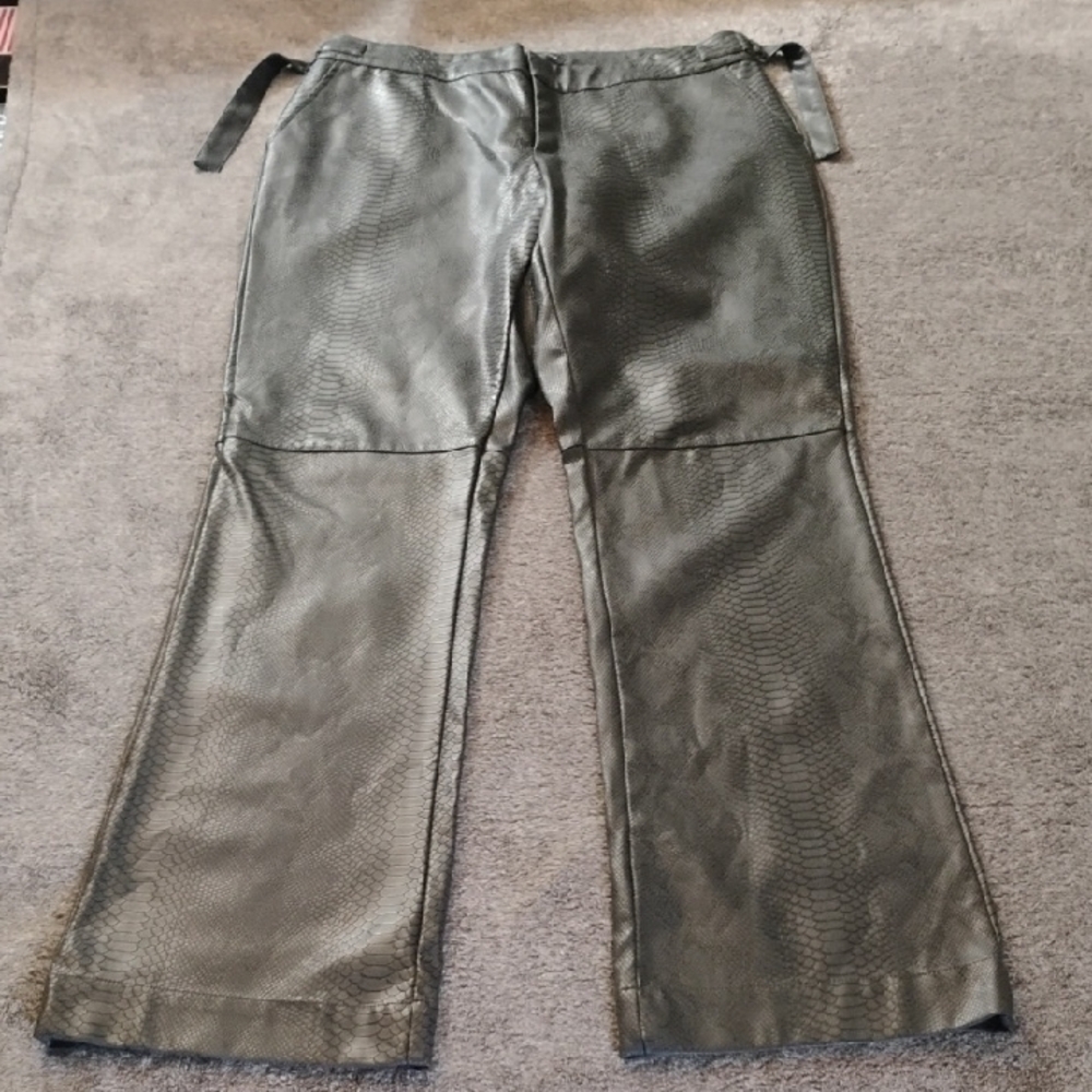 Naked Wardrobe Faux Leather Snakeskin Pants